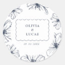 Search for navy white wedding stickers Bride and groom