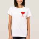 Search for initial tshirts Red heart