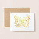 Search for butterfly note cards Gold