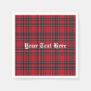 Search for red plaid christmas napkins Scotland
