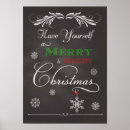 Search for merry christmas chalkboard posters Bright
