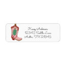 Search for cowgirl return address labels Pink