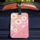 Search for pattern luggage tags Daisies