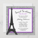 Search for paris sweet 16 invitations Night in paris