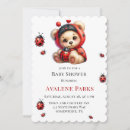 Search for ladybug baby girl shower invitations Black