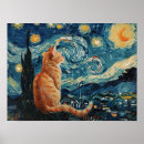 Search for starry night cat posters Sky