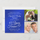 Search for 45th anniversary party invitations Sapphire blue