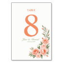 Search for sunset wedding table cards Floral