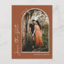 Search for rust save the date postcards Burnt orange