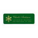 Search for gold snowflake return address labels Calligraphy