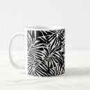 Search for leaf pattern mugs Black and white