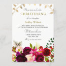 Search for burgundy christening invitations Floral
