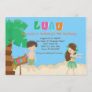 Search for twin luau invitations Tropical