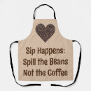 Search for coffee quote aprons Saying