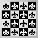 Search for fleur de lis posters Black and white