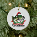 Search for santa fishing christmas tree decorations Merry fishmas
