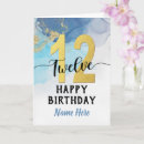 Search for 12th boy birthday cards Watercolor