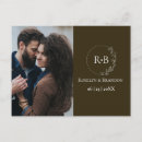 Search for monogram save the date postcards Script