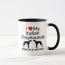 Search for italian greyhound dog mugs Silhouette