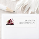Search for mascot return address labels Maroon and gold