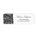 Search for black lace return address labels Elegant