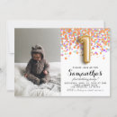 Search for confetti 1st birthday invitations Balloon