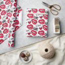 Search for lips wrapping paper Red lipstick