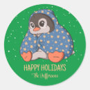 Search for cute penguin cartoon stickers Merry christmas