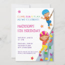 Search for rock climbing party invitations Girl