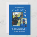 Search for blue and white graduation invitations Class of 2024