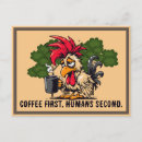 Search for funny coffee quotes postcards Vintage