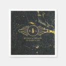 Search for art deco napkins Black gold