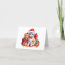 Search for orange tabby cat christmas cards Santa