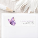 Search for purple butterfly return address labels Lilac