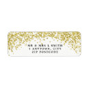 Search for gold confetti return address labels Glitter