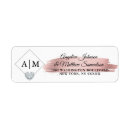 Search for monogram heart return address labels White