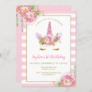 Search for unicorn face birthday invitations Floral