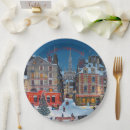 Search for christmas village paper plates Snow