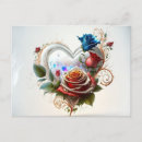 Search for heart rose postcards Valentines