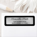 Search for black and silver return address labels Girly