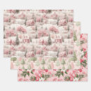 Search for pink vintage christmas wrapping paper Trees