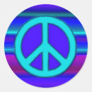 Search for blue peace sign stickers Hippie