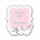 Search for bridesmaid wedding stickers Flower girl