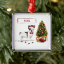 Search for french bulldog christmas tree decorations Black