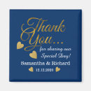Search for thank you wedding magnets Gold
