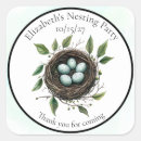 Search for nesting birds stickers Baby shower