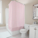 Search for pink gingham shower curtains Retro