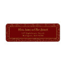 Search for burgundy gold return address labels Elegant