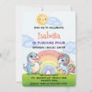 Search for dinosaur kid invitations Rainbow