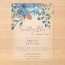 Search for square bridal shower invitations Dusty blue